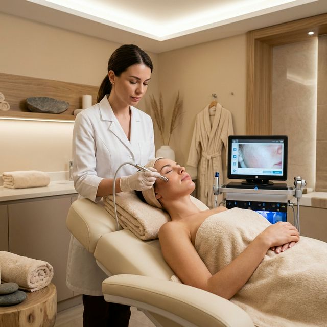 Tratamiento facial con aparatología